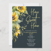 田舎風ホーム スイートホーム ひまわり新築祝い 招待状 (正面)