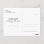 田舎風モダンの結婚ようにクラフト感謝してい書は ポストカード (裏面)