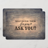 田舎風ユーモアの花嫁の介添人 / 荘厳の依頼提案 招待状 (正面/裏面)