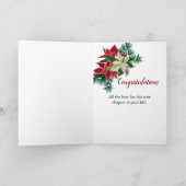 田舎風リタイアメントクリスマス ポインセチアカード カード (内部)