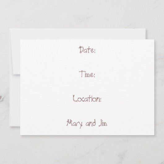 田舎風結婚式招待状:馬と一緒に永遠の愛を誓う 招待状 (裏面)