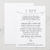 田舎風編集可能なインスタグラム結婚式のスパイゲーム (正面/裏面)