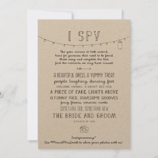 田舎風編集可能なインスタグラム結婚式のスパイゲーム