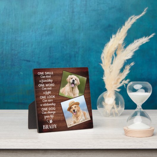 田舎風 犬好き 名言 記念 ペット 犬 写真 フォトプラーク (インサイチュ)