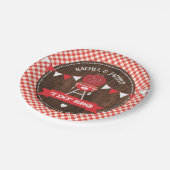 田舎風 I DO BBQ カップル 結婚 婚約 シャワー ペーパープレート (アングル)