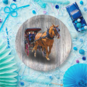 田舎馬と馬車紙プレート ペーパープレート (パーティー)