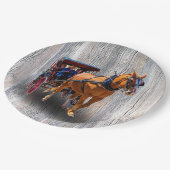 田舎馬と馬車紙プレート ペーパープレート (アングル)