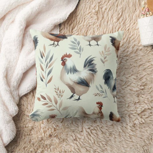 田舎鶏5 クッション (ブランケット)