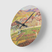 田舎 ラウンド壁時計 (傾斜)