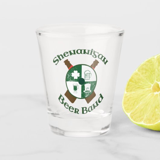 由緒あクールる浅菜にがんビアバンドバイキング ショットグラス (正面)