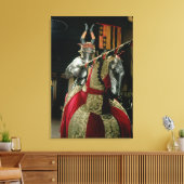 甲冑のスーツ及びマッチする馬鎧 キャンバスプリント (インサイチュ (リビング))