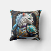 甲冑を着た魅力猫戦士 クッション (裏面)