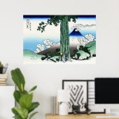 甲州三島越,北斎北斎三島から富士山を望む ポスター (ホームオフィス)