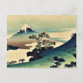 甲州犬目峠葛飾北斎浮世絵 ポストカード (正面)