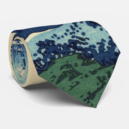 甲州石班沢,北斎北斎梶沢から富士山を望む ネクタイ (ロール)