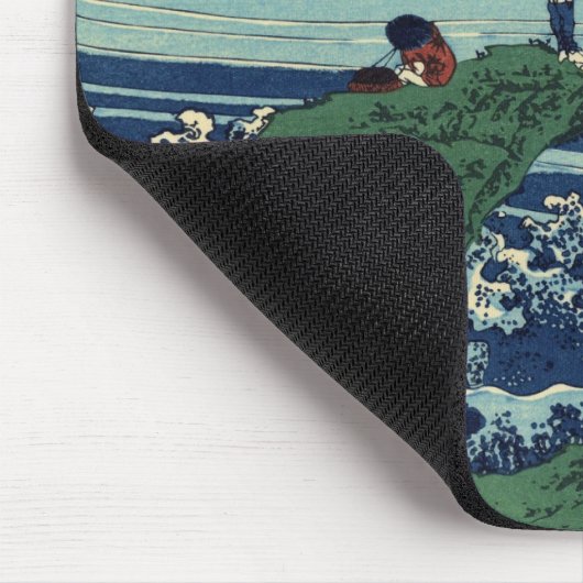 甲州石班沢,北斎北斎梶沢から富士山を望む マウスパッド (コーナー)