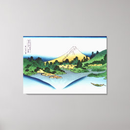 甲斐国の三坂湖での反射 キャンバスプリント