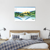 甲斐国の三坂湖での反射 キャンバスプリント (インサイチュ (寝室))