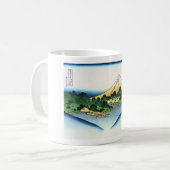 甲斐国の三坂湖での反射 コーヒーマグカップ (正面左)