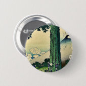 甲斐国の三島のパス、Katsushika著、Hokusai 缶バッジ (正面&裏面)