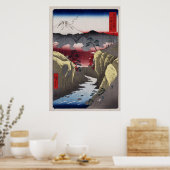 甲斐国広重稲目峠 ポスター (キッチン)