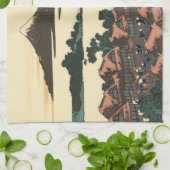 甲斐国葛飾北斎夜明け キッチンタオル (折り畳み)