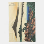 甲斐国葛飾北斎夜明け キッチンタオル (縦)