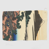 甲斐国葛飾北斎夜明け ゴルフタオル (横)