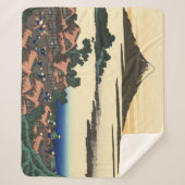 甲斐国葛飾北斎夜明け シェルパブランケット (正面)