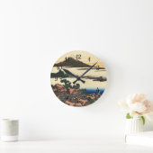 甲斐国葛飾北斎夜明け ラウンド壁時計 (ホーム)