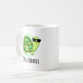 甲殻類のおもしろい亀の子犬 コーヒーマグカップ (正面左)