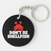 甲殻類のカニ動物愛好家Cr キーホルダー (裏面)