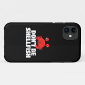 甲殻類のカニ動物愛好家Cr Case-Mate iPhoneケース (裏面(横))