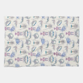 甲殻類カラフルコアエステティック キッチンタオル (横)