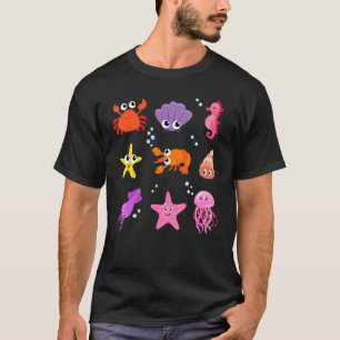 甲殻類コアエステティック甲殻類カニロブスター Tシャツ