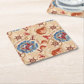 甲殻類コアデザイン スクエアペーパーコースター (アングル)