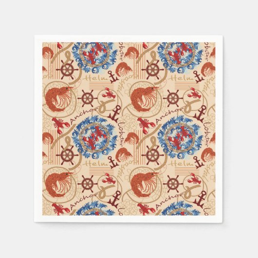 甲殻類コアデザイン スタンダードカクテルナプキン (正面)