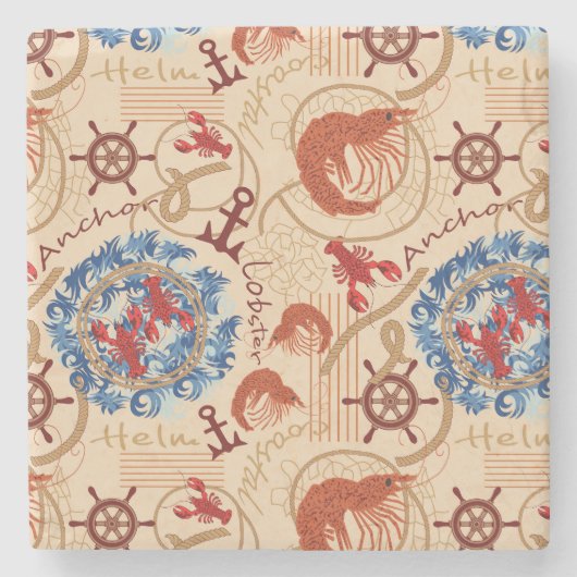 甲殻類コアデザイン ストーンコースター (正面)