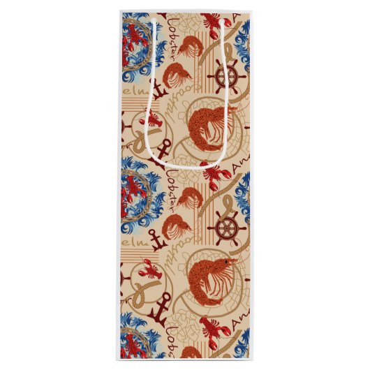 甲殻類コアデザイン ワインギフトバッグ (正面)