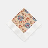 甲殻類コアデザイン 縁ありカクテルナプキン (角)