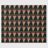 甲殻類メリーのクリスマスピザ ラッピングペーパー (フラット)