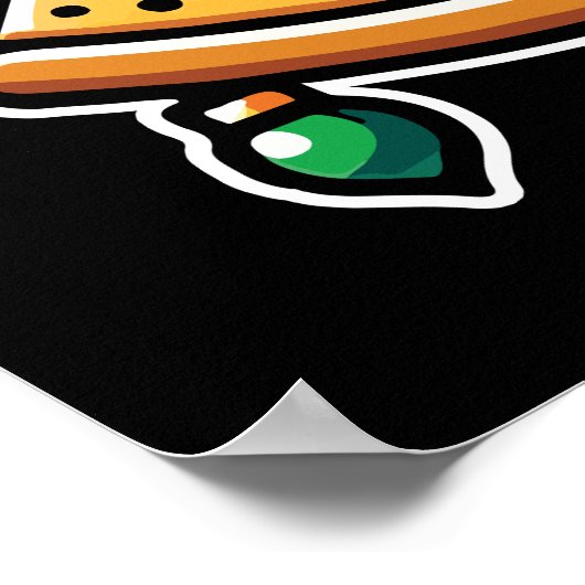 甲殻類メリーのピザツリー – クリスおもしろいマス ポスター (角)