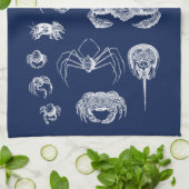 甲殻類ヴィンテージカ航海のニ キッチンタオル (折り畳み)