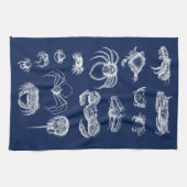 甲殻類ヴィンテージカ航海のニ キッチンタオル (横)