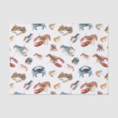 甲殻類甲殻類核ロブスターカニエビ 薄葉紙 (正面)