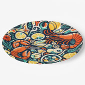 甲殻類紙パーティープレート ペーパープレート (アングル)