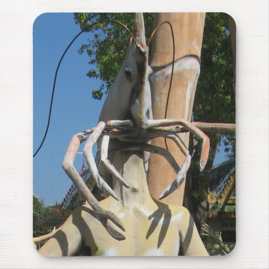 甲殻類AKAロブスターヘッド…仏教地獄 マウスパッド (正面)