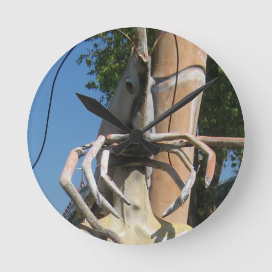 甲殻類AKAロブスターヘッド…仏教地獄 ラウンド壁時計 (正面)