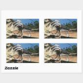 甲殻類AKAロブスターヘッド…仏教地獄 長方形シール (シート)