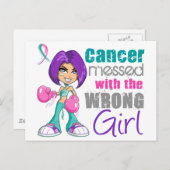 甲状腺がんが間違った女の子でめちゃくちゃになった.png ポストカード (正面/裏面)